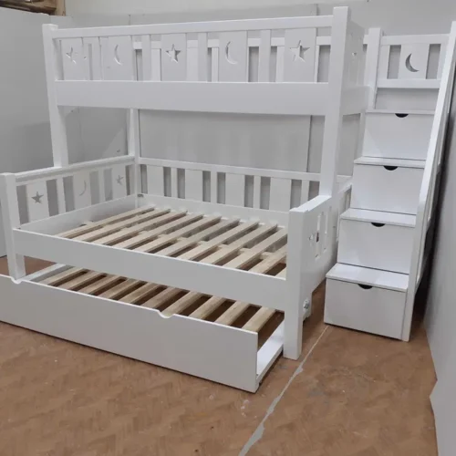 pat supraetajat din lemn pentru copii