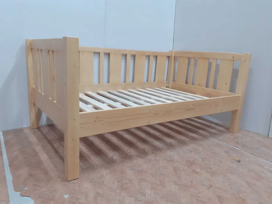 Pat 2 persoane din lemn masiv fabricat manual in romania