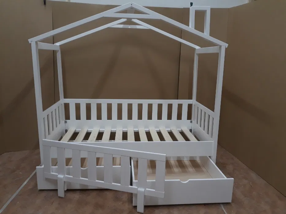 Pat Montessori din lemn masiv 90x200 cm personalizat